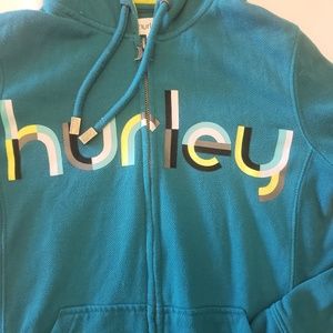 Hurley hooded zip up sweatshirt